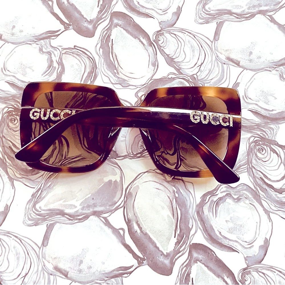 AUTHENTIC GUCCI TORTOISE SHELL SUNGLASSES - Picture 3 of 9